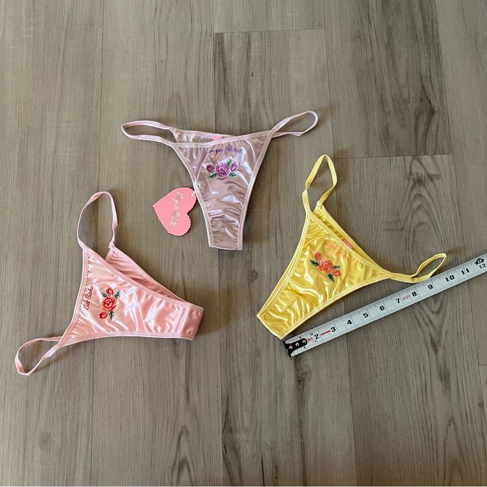 NWT Sugar Thrillz Dolls Kill Obey Me set of embroidered panties. Size Small - Picture 9 of 10